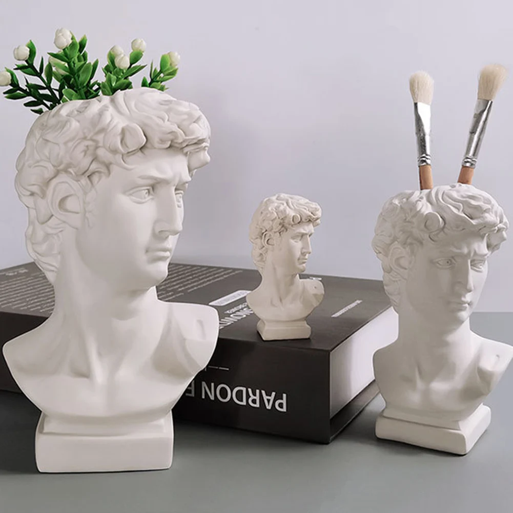 

Статуя Давида головные портреты, мини-бюст из гипса, Микеланджело, украшение для дома, искусство, искусство, эскиз, практика, украшение для к...