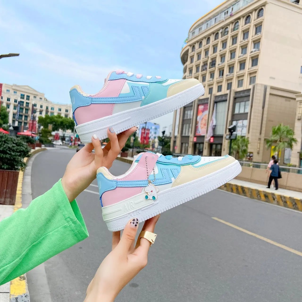 

2020 Spring Womens Sneakers Platform Med Heel Ladies Shoe Wear-resisting Comfortable Leather Casual Shoes Women Vulcanized Shoes