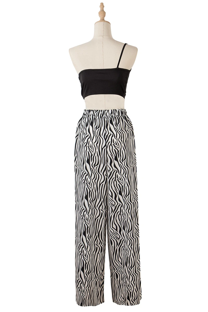 

Tracksuit Women Two Piece Set Summer Clothes Black Camisole Crop Vest Top Striped Wide Leg Pants Suits Sexy Party Club Outfits