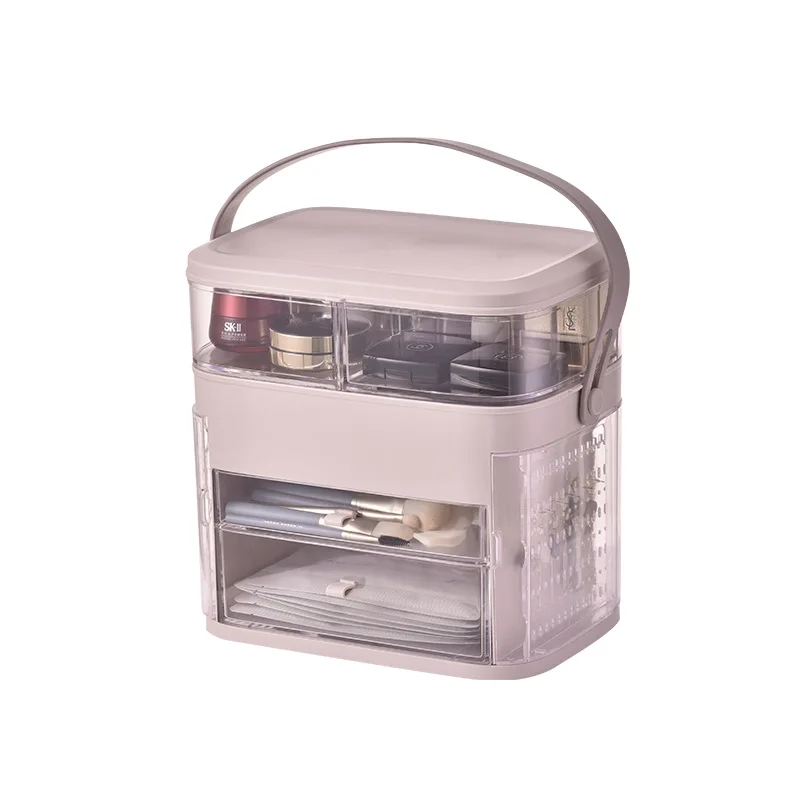 

Fashion Rotating Makeup Storage Organizer Box Jewelry Treasure Chest Lipsticks Organizer Acrylic Box Cosmetics Space Saving Box