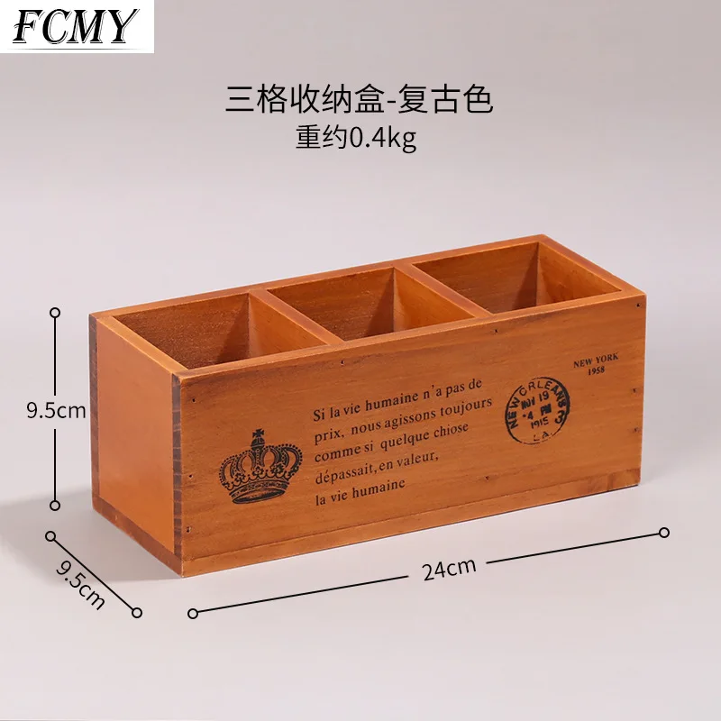 

Remote Control Holder Key Collection Cosmetics Receipt Inclusion Organizer Storage Box Wooden Box Organizer Box Pen Holder