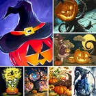 Набор для рисования по номерам на холсте Тыква и девушка