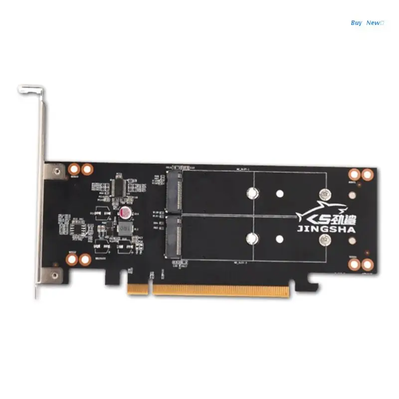 

20CE Internal 4 Port Soft Raid Pci-E X16 to M.2 NVME Controller Card for Desktop PC Support SSD HDD w/ Low Profile Bracket