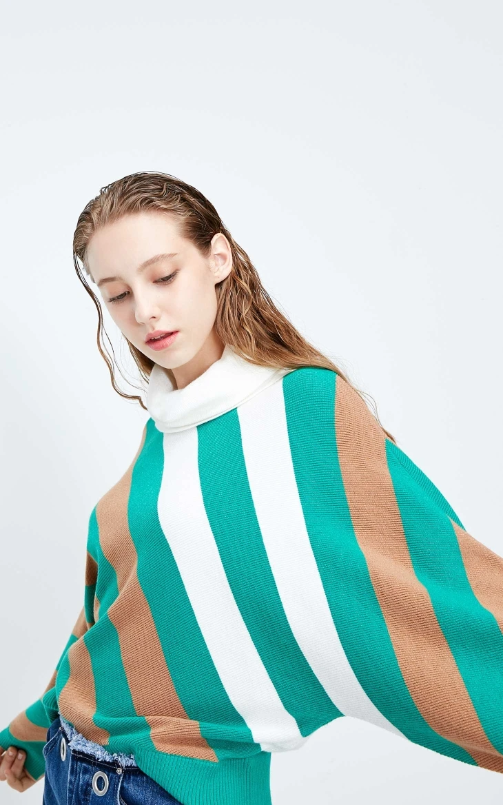 Vero Moda женский полосатый вязаный свитер с короткими рукавами | 318324549
