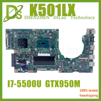 k501lx laptop motherboard for asus k501ln k501lb k501l a501l v505l mainboard cpu i7 5500u gpu gtx 950m 100 working well