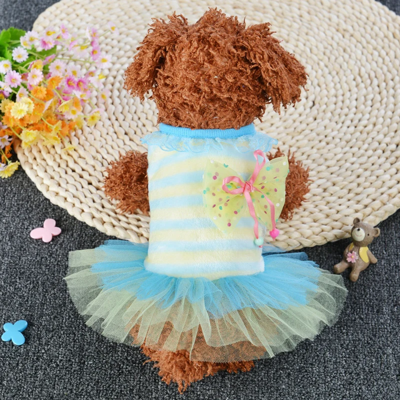 Забавная собака кружева свадебное платье принцессы для маленьких собак зимняя