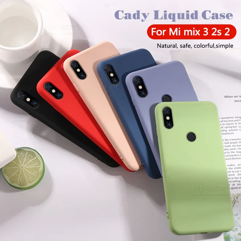 Мягкий жидкий силиконовый чехол для xiaomi mix 3 2 s чехлы карамельных цветов xiomi mi mix3