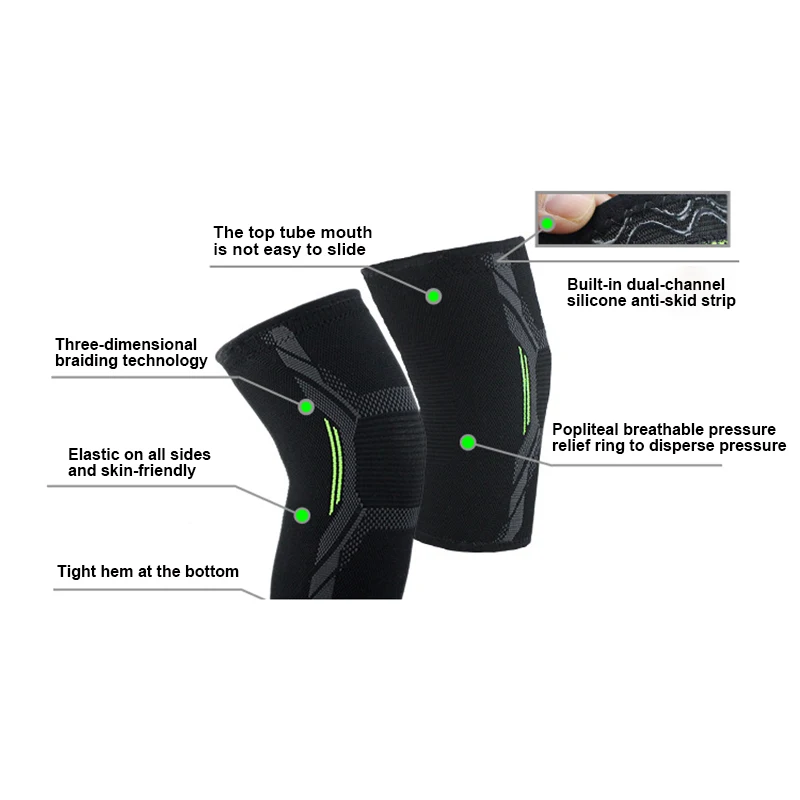 

1 pc Knee Pads Compression Leg Knee Support Non-slip Knee Protector Universal Sport Elastic Knee Pads Volleyball Sport Equipment