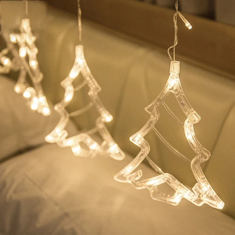 Рождественская гирсветильник да с мерцающими звездами и оленями вилкой для