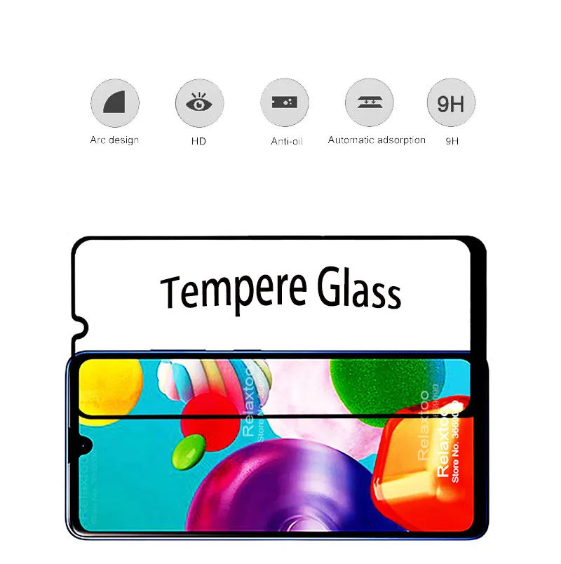 2-in-1 A71 A51 2019 Protective Glass a41 camera lens for samsung a71 51 screen protector tempered glass full cover film | Мобильные