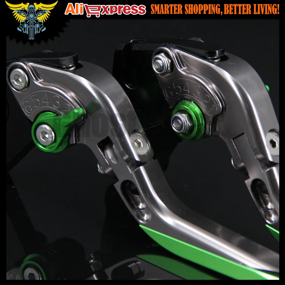 

!Logo(Z750) Green Titanium For Kawasaki Z750 (not Z750S model) 2007 2008 2009 2010 2011 2012 CNC Motorcycle Brake Clutch Levers