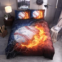 3d printed 3 piece bedding set bedding baseball printed quilt cover pillowcase decoration