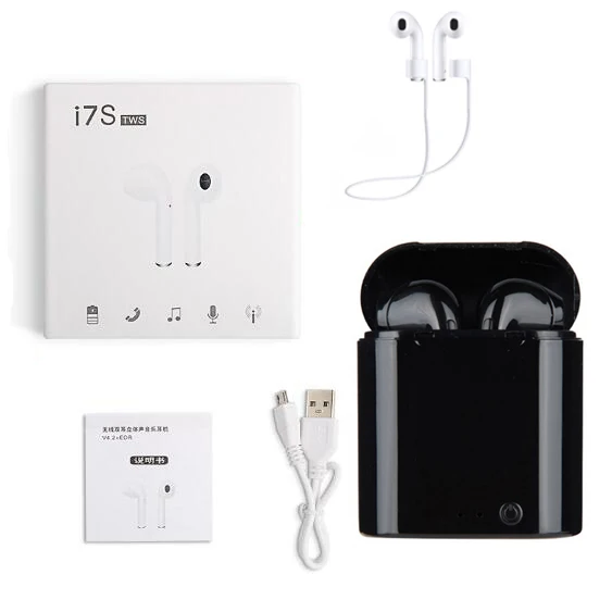 Black has a box Новинка I7s TWS 5,0, беспроводные Bluetooth наушники, стерео наушники-вкладыши, гарнитура с зарядным устройством для xiaomi, для всех планшетов, смартфон, наушники - Цвет: Black has a box