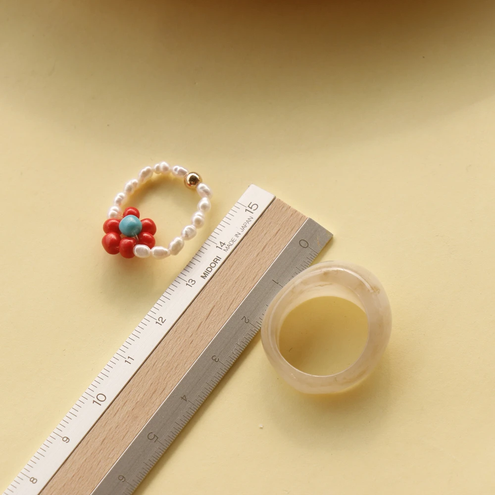 Женское кольцо ручной работы AOMU разноцветное в Корейском стиле с маленькими