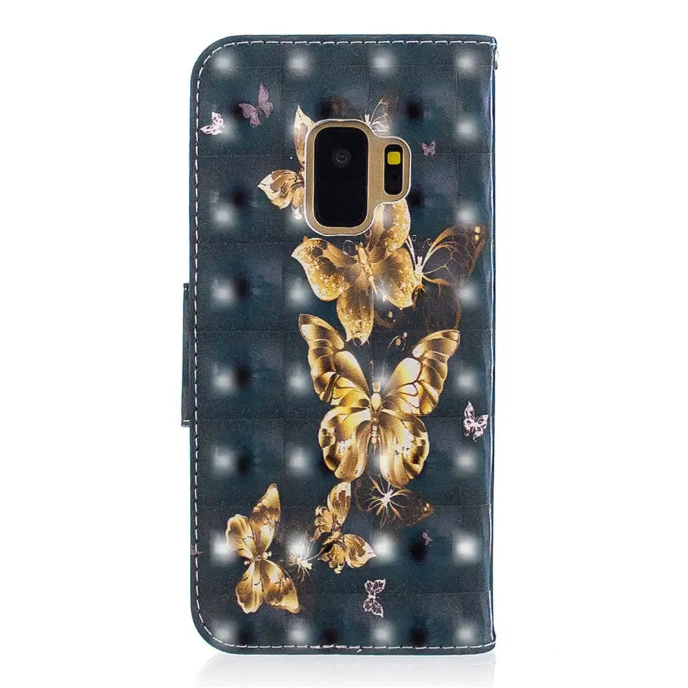 3D чехол для телефона samsung Galaxy Note 10 S10 S9 S8 Plus S10E чехол для samsung S8 S9 S10 Plus Чехол-книжка кожаный кошелек