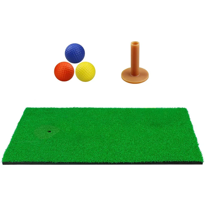 12”x 24” Golf Practice Hitting Mat With Tee Balls Pad for Indoor Backyard Chipping Driving Range Target Swing Aids | Спорт и