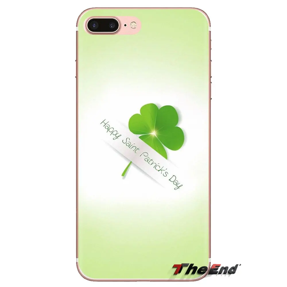 Прозрачный мягкий чехол для iPod Touch Apple iPhone 4 4s 5 5S SE 5C 6 6S 7 8 X XR XS Plus MAX green День Святого