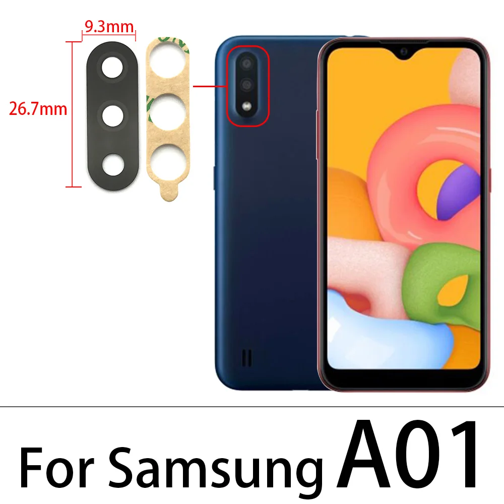 Стеклянный объектив задней камеры 2 шт. для Samsung S10e S10 Plus 5G S20 fe Ultra A11 A01 A21s с клейким