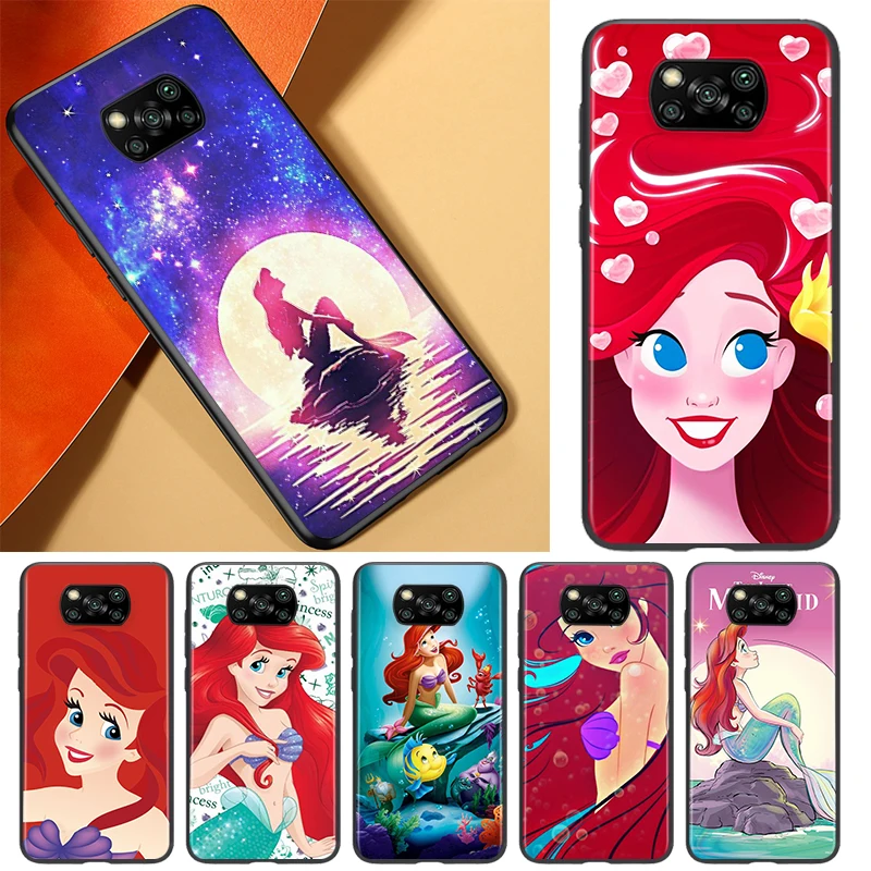 

Cute The Mermaid For Xiaomi Poco X3 NFC F3 GT M3 M2 X2 F2 Pro C3 F1 Civi Mi Play Mix 3 A2 A1 6X 5X Black Phone Case