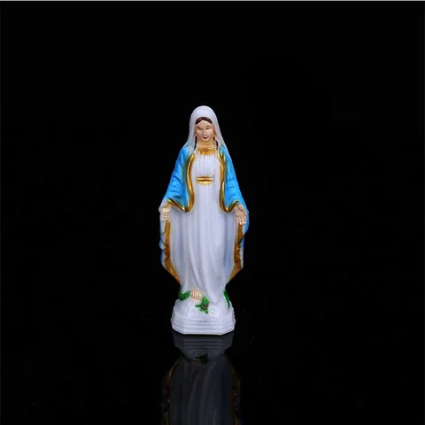 Католическая пластиковая синяя статуя Марии, Мадонна, ручной работы, Статуя Девы Марии, Рождественское украшение для дома, рождественский подарок