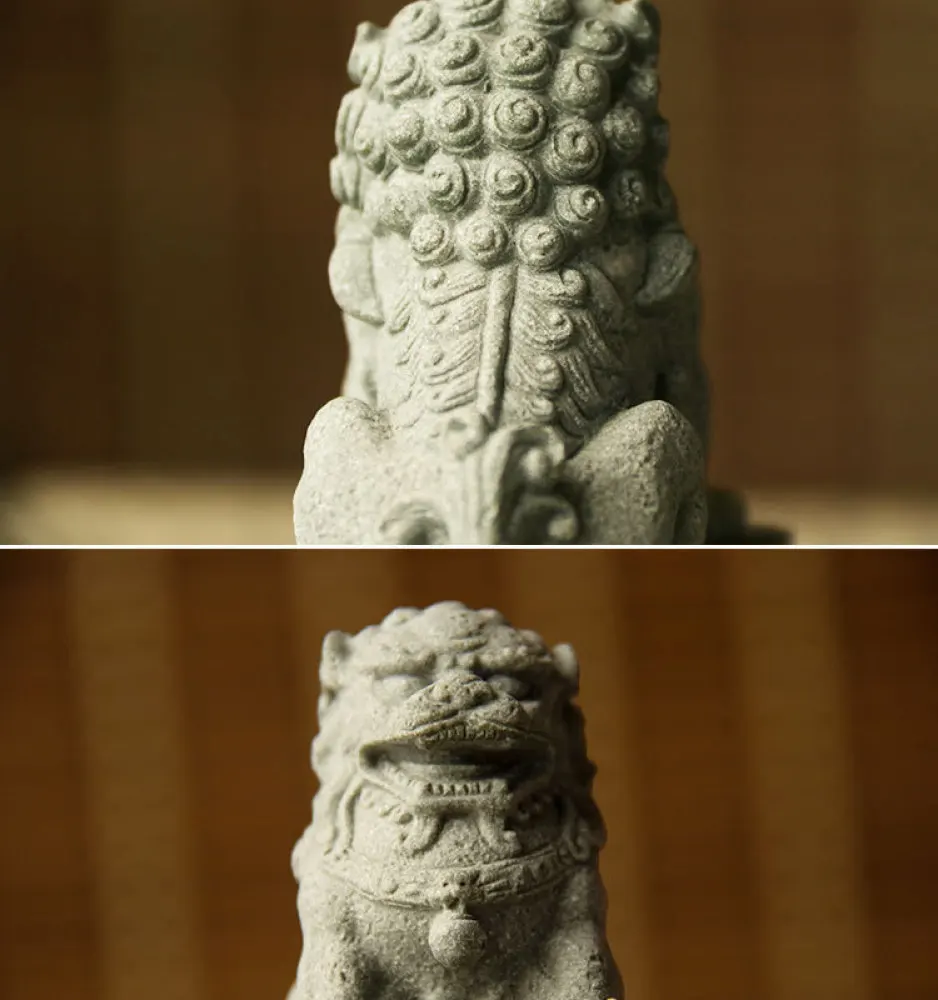 2 шт. мини камень лев Декор китайский стиль статуя Настольный фэн шуй