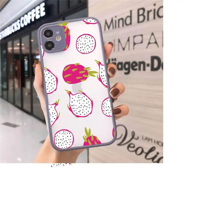 

Cartoon summer fruit fashion design Phone Cases matte transparent For iphone 7 8 11 12 plus mini x xs xr pro max cover
