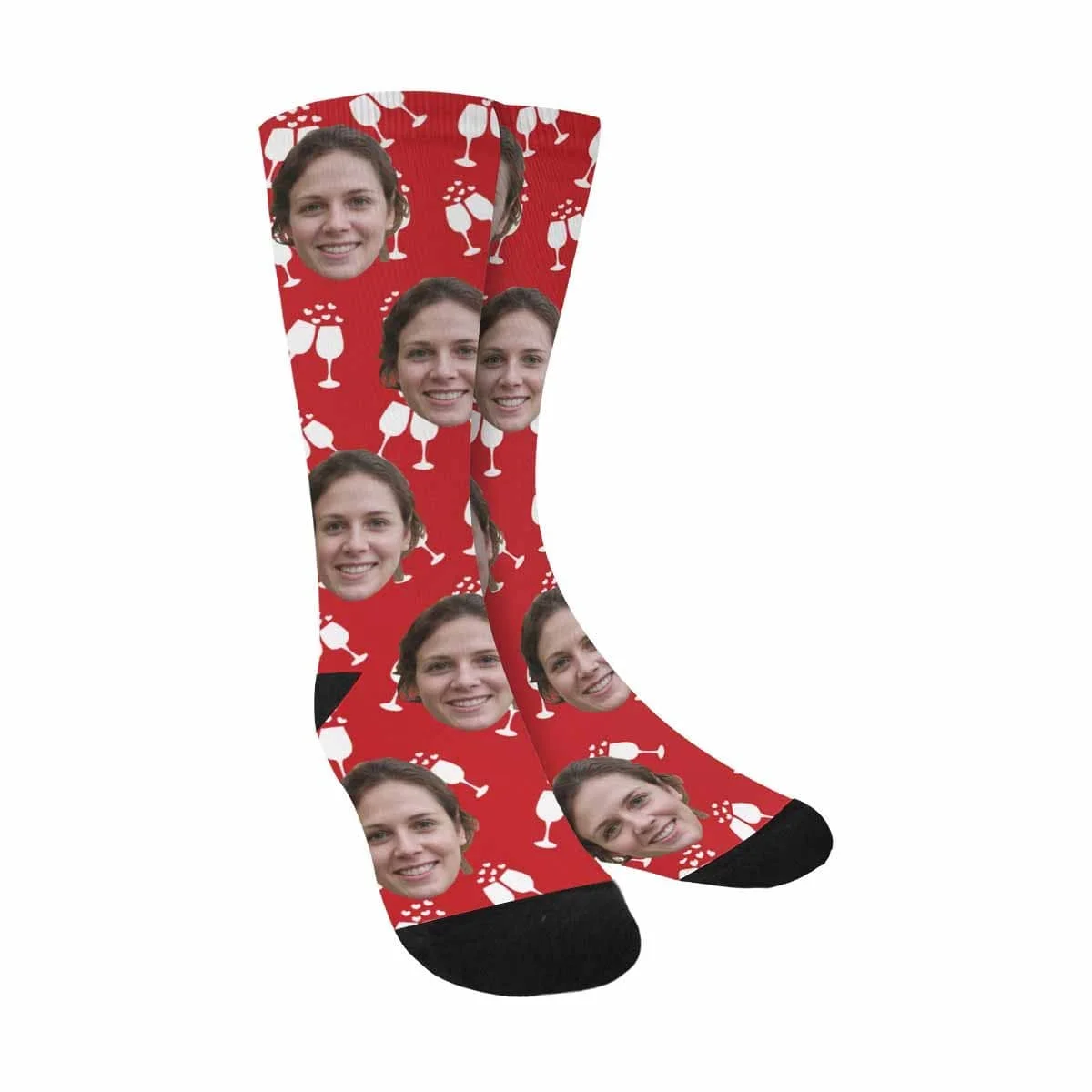 

Custom Face Glass Love Sublimated Crew Socks