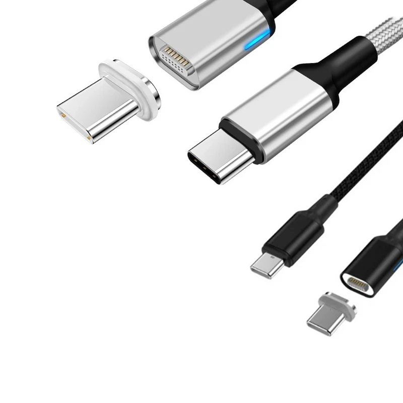 USB-C Магнитный кабель Алюминий сплав нейлон Тип Type-C для быстрой зарядки