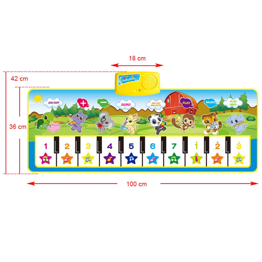 Клавиатура пианино танцевальный коврик электронный Забавный с прессом в виде