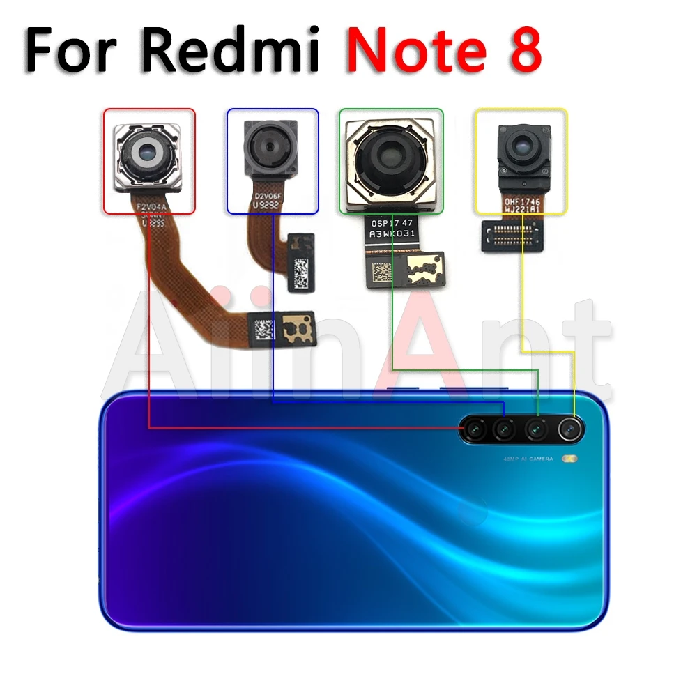 

Original Small Front Camera Flex For Xiaomi Redmi Note 8 8A Note8 Pro Plus Macro Depth Wide Main Big Back Rear Camera Flex Cable