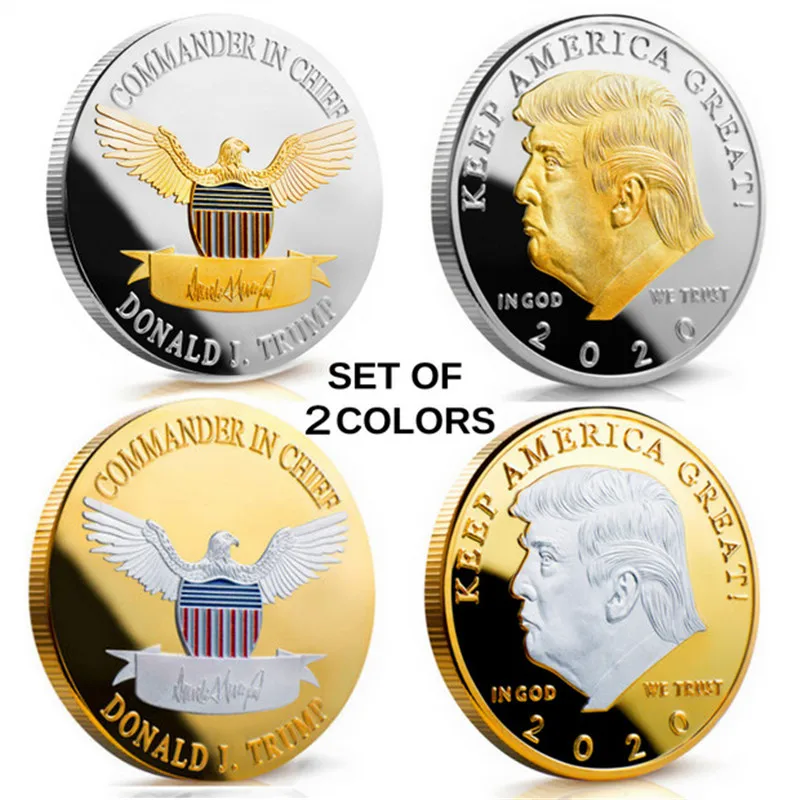 2020 г. президент Дональд Трамп позолоченный Орл памятная монета Декор | Дом и сад