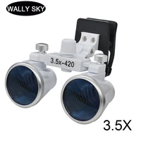 3 5x dental binocular loupe with clip magnifier for dental surgery magnifying glass for medical beauty working distance 420 mm