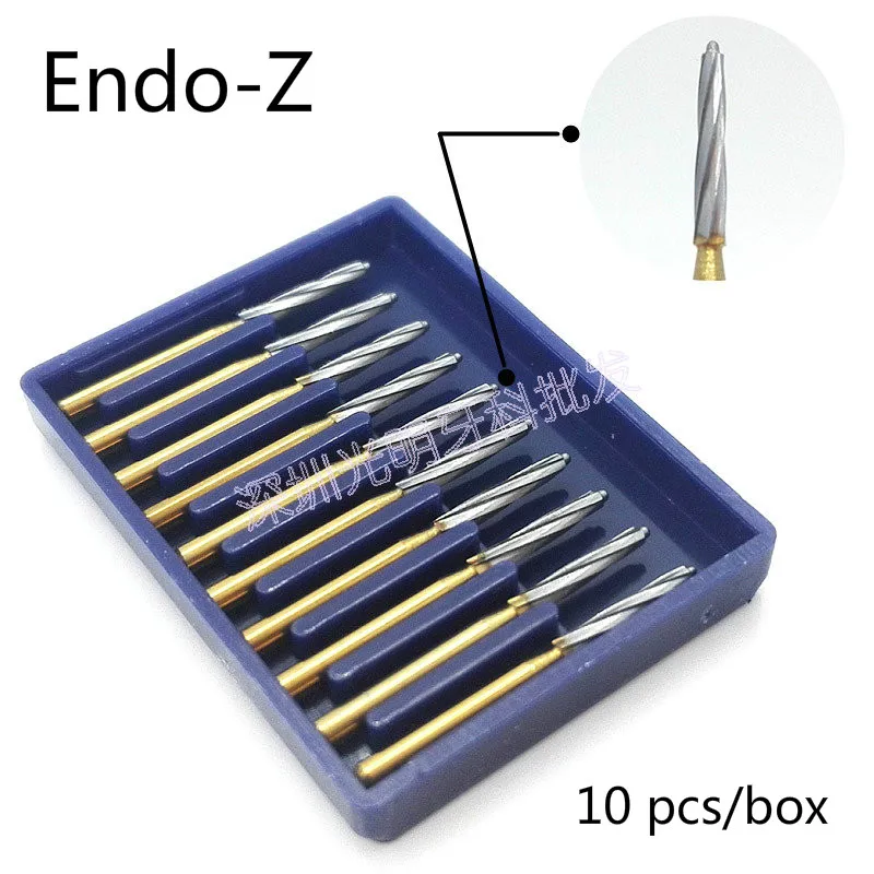 RZ3S Вольфрам карбида ENDO-Z Бур для эндодонтической 10 шт./упак. 21 мм/25 мм/28 мм режущие