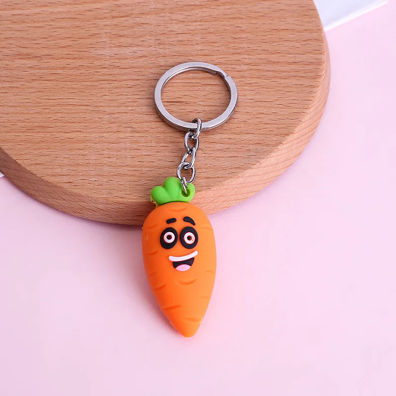 

Cartoon Fruits Keychain Carrot Strawberry Pineapple Watermelon Keychain Women Bag Key Ring Gifts Fashion Wedding Party Gift