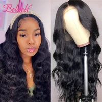 beliself body wave 13x6 lace front wig human hair wigs brazilian pre plucked 150 180 lace frontal wigs natural hairline