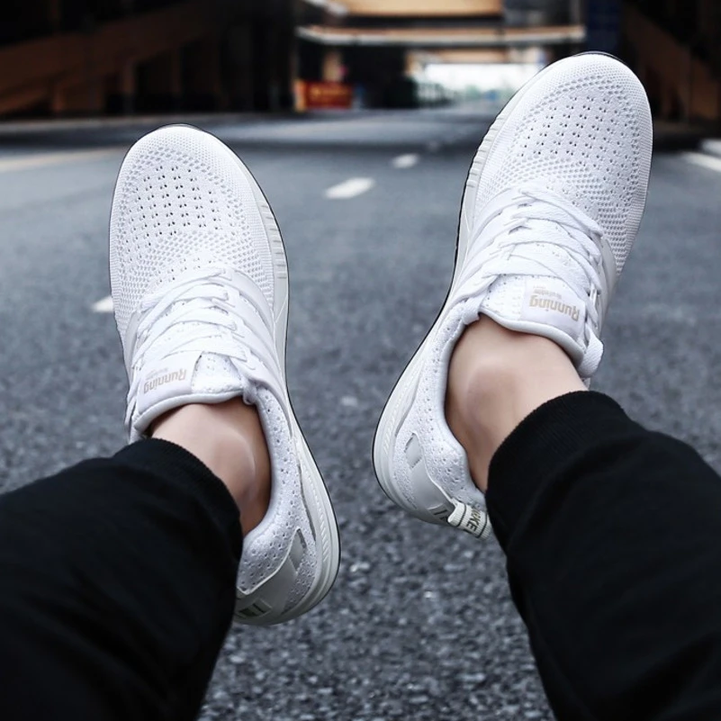 Кроссовки мужские дышащие сетчатые на шнуровке с воздушной подушкой|Обувь для