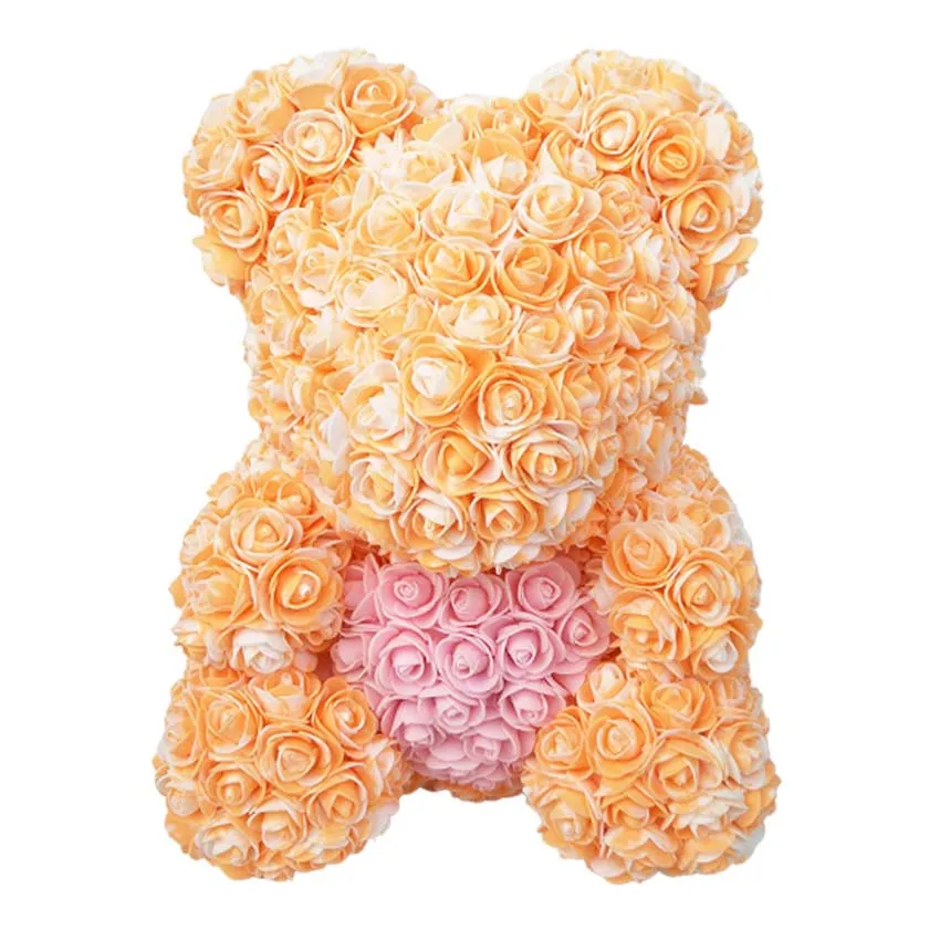 40 см мишки розы куклы ПЭ искусственная Роза ручная работа Романтическая любовь