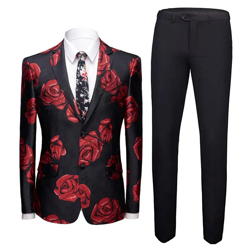 2023 Autumn Nuevo Para Hombre Traje De 2 Piezas Conjunto Slim Diseo Blazer Traje Chaqueta + Pantalones De Esmoquin Traje De Otoo images - 6