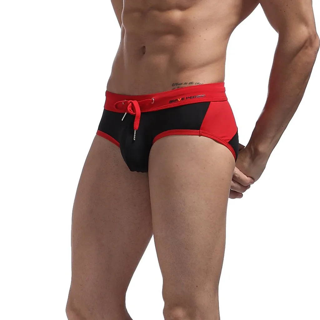 Men's New Summer Fashion Flat-Corner Beach Sports Swimming Trousers Shorts Men купальник с шортами Swimsuit | Спорт и