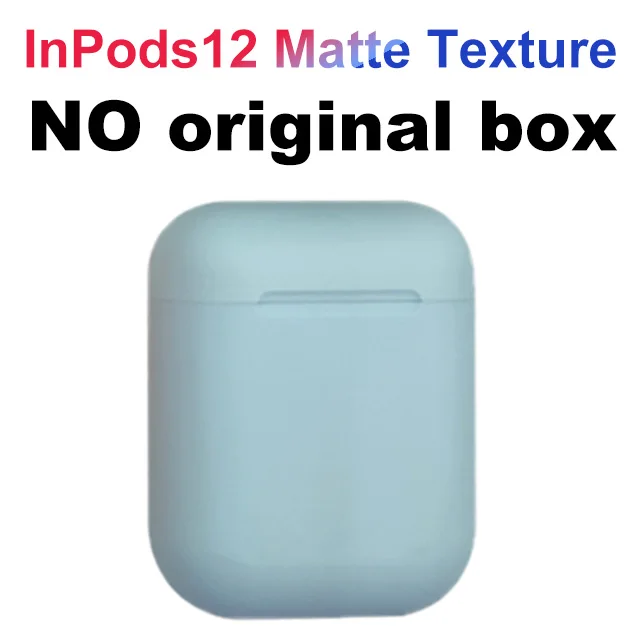 i12 D blue nobox Новые беспроводные наушники Macaron i12 TWS Bluetooth 5,0 в гарнитуре сенсорный всплывающий стерео наушники для телефона HD микрофон - Цвет: i12 D blue nobox