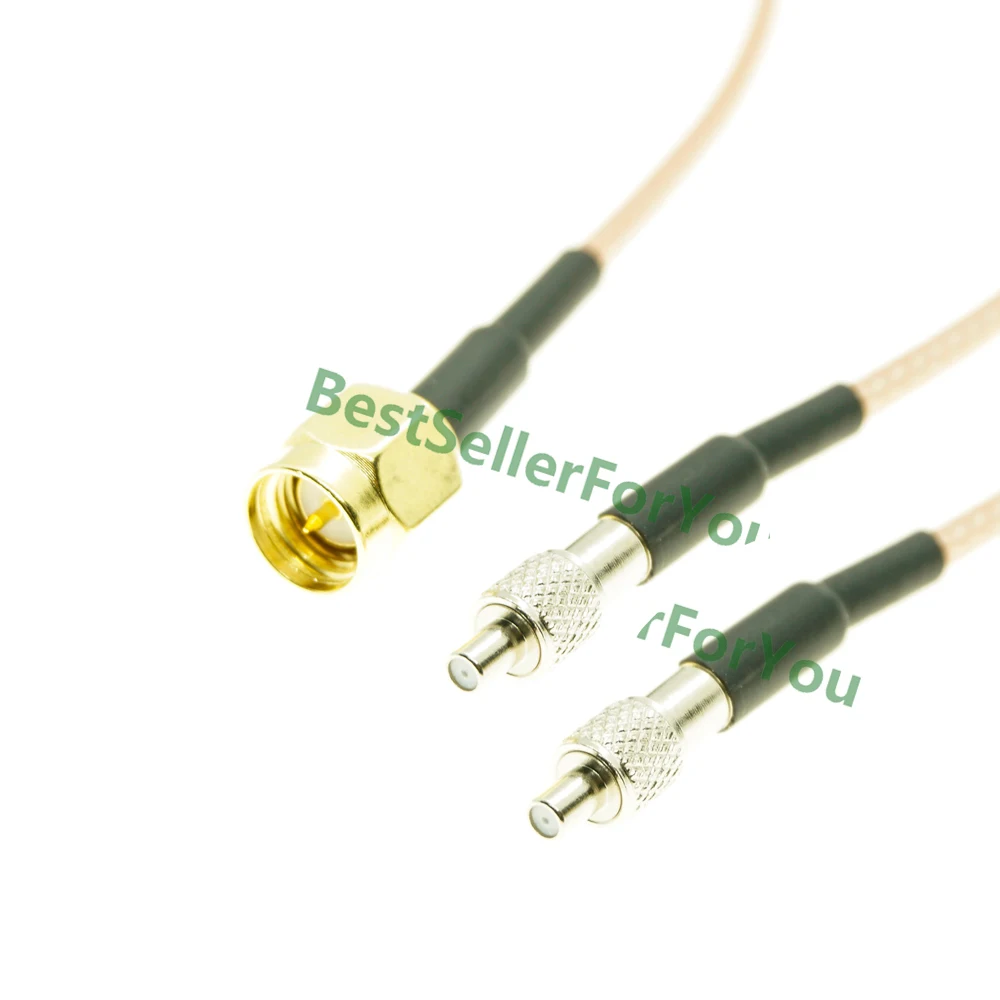 

SMA male to Y type 2X TS9 Female Splitter Combiner Coaxial cable pigtail RG316 1F2