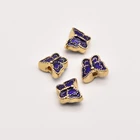 5 шт.лот 10 мм * 8 мм Перегородчатые сгоревшие синие Ретро бусины-разделители в форме бабочки милые аксессуары ювелирные изделия оптовая продажа JA0286