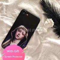 crying virgin gothic dark ins arts tpu phone case for iphone 12 pro max 12 mini 11 pro max xr x xs max 6 7 8 plus soft cartoon
