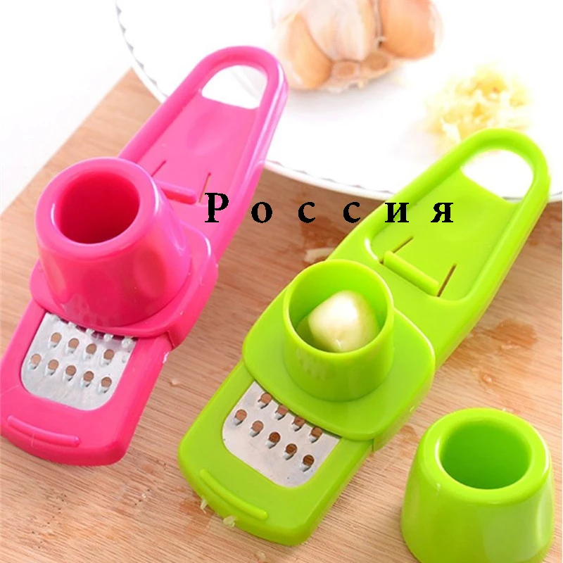 

1PC Garlic Crusher Press Multi Functional Manual Ginger Garlic Grinding Grater Cutter Garlic Peeler Kitchen Accessories Tools