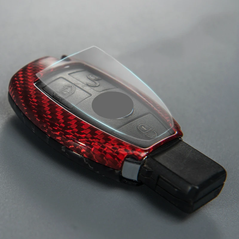 

Dry Carbon Fiber key case cover Key case protective shell holder for Mercedes benz A B R G Class GLK GLA w204 W251 W463 W176