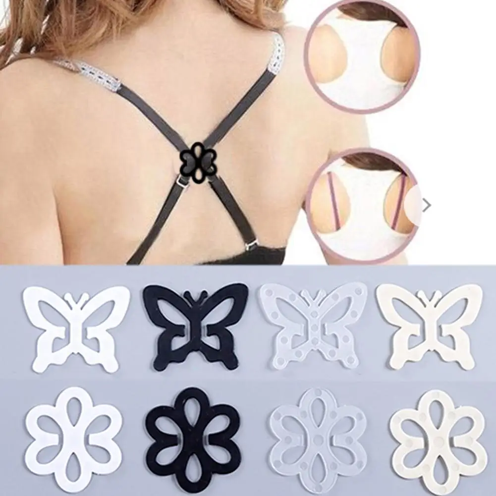 

Butterfly-Shaped Plum-Shaped Korean Style Beautiful Invisible Underwear Non-Slip Buckle Cross Shoulder Invisible Buckle Bra