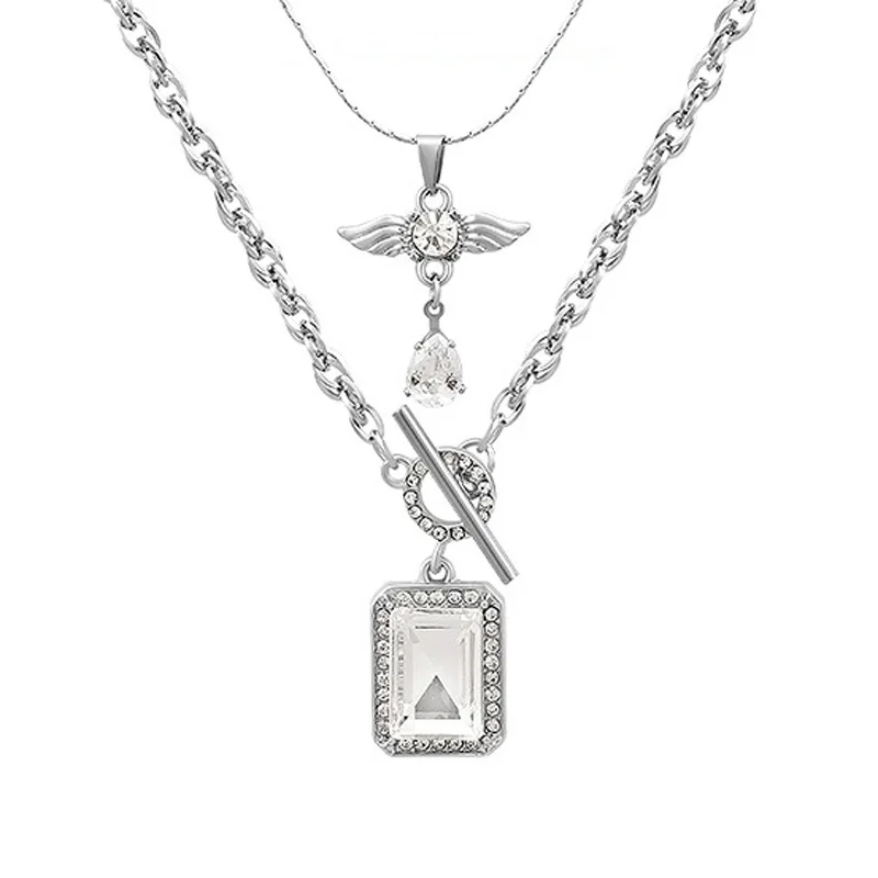 

Женское ожерелье с подвеской в виде квадрата ангела