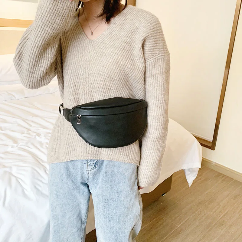 

Casual Waist Bag Women's Chest Bags Fashion Shoulder Bags Female Pu Leather Belt Bags Female Bolso Fanny Packs Money Bags Purses