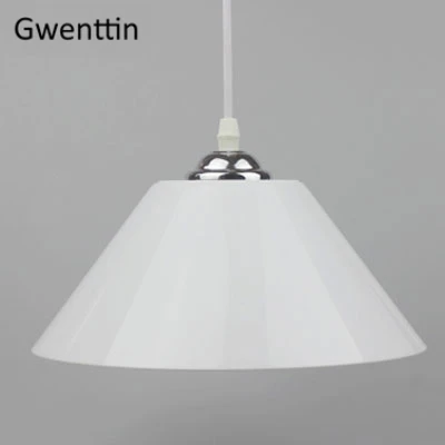 White No Bulb Современные подвесные светильники из ПВХ, скандинавские светодиодные пластиковые подвесные лампы для кухни, столовой, домашнего декора, светильники - Цвет корпуса: White No Bulb