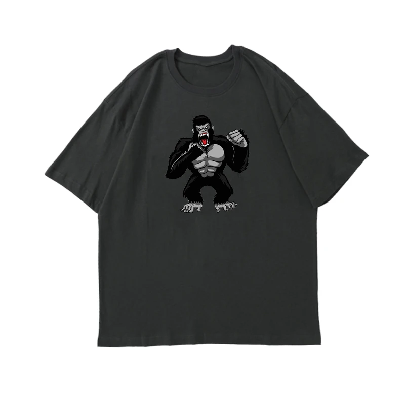 

2021 Sunmmer Funy Gorilla You Rock Printed Short-Sleeved Men Hip Hop Round Neck Short-Sleeved Street Oversize T-Shirt